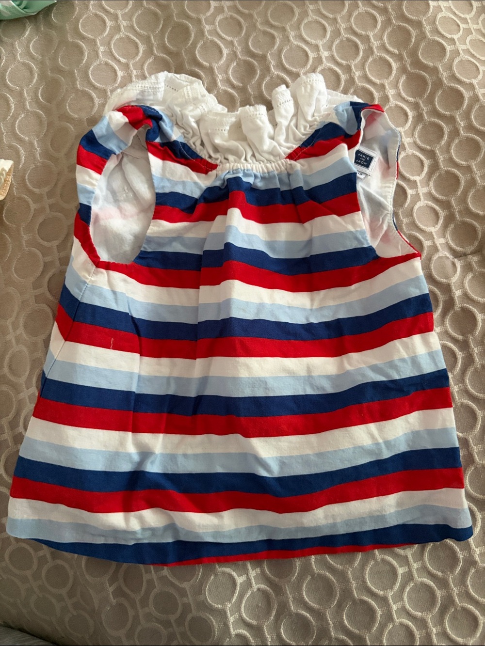 Striped Sleeveless Top in Red, Navy & White